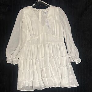 Emma & Michele White Midi Dress